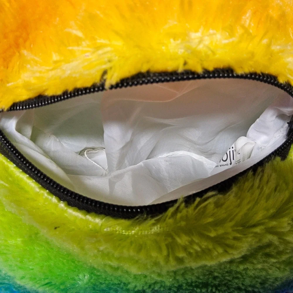 Emoji Rainbow Poop Plush Backpack Kids OS Multicolor‎ Faux Fur FABNY